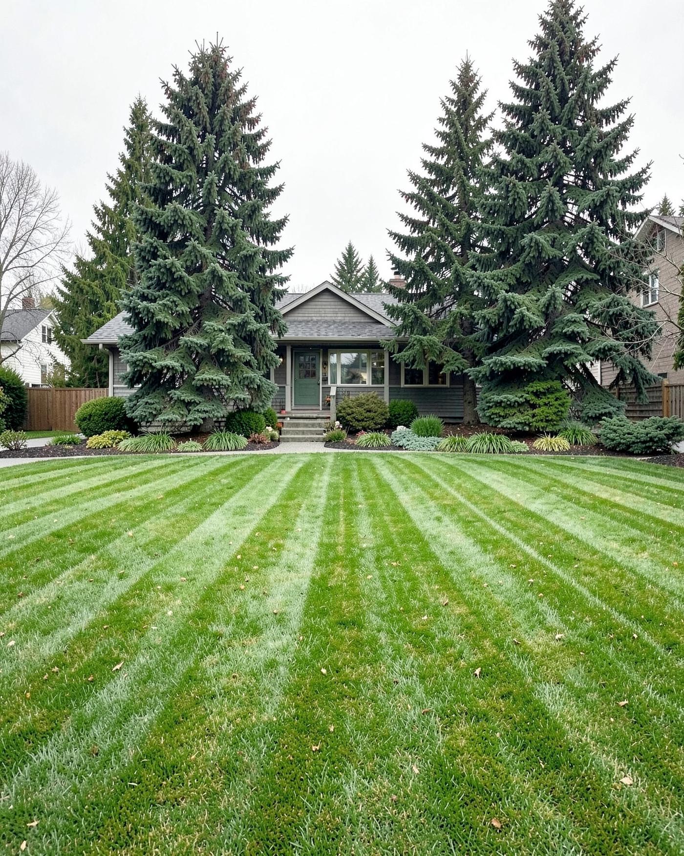 Well-maintained residential lawn in Salem, Oregon